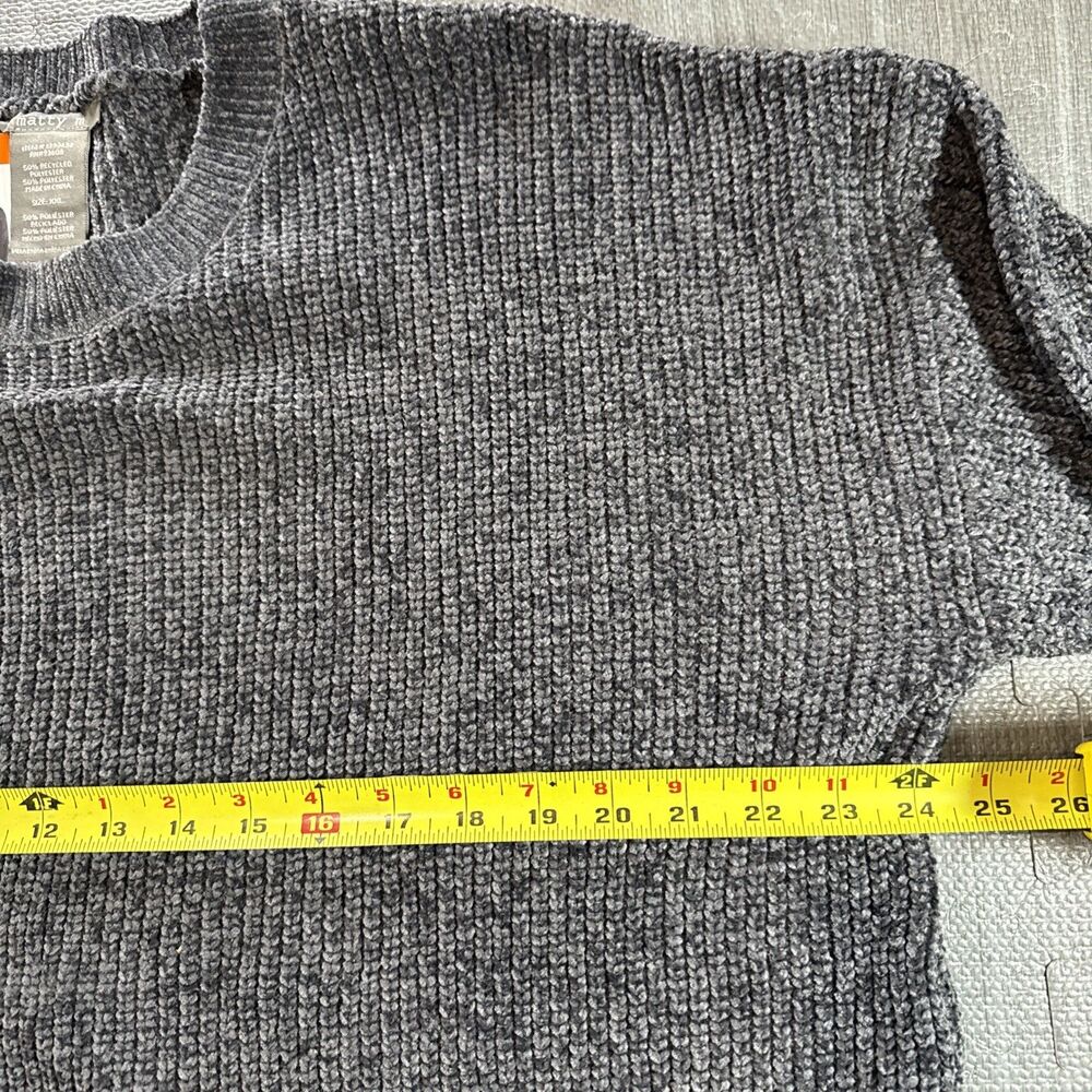 Matty M 2 Women's Chenille Crew Neck Sweater Wide Sleeves, XXL, Gray - Picture 7 of 8